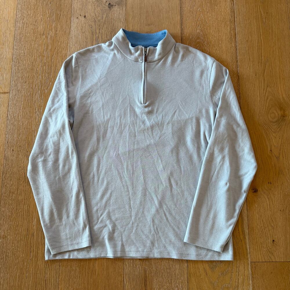Mizzen and Main Light Gray Quarter Zip Lightweight Men’s XL